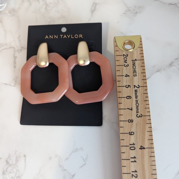 Ann Taylor Acetate Octagon Earrings - Picture 3 of 5